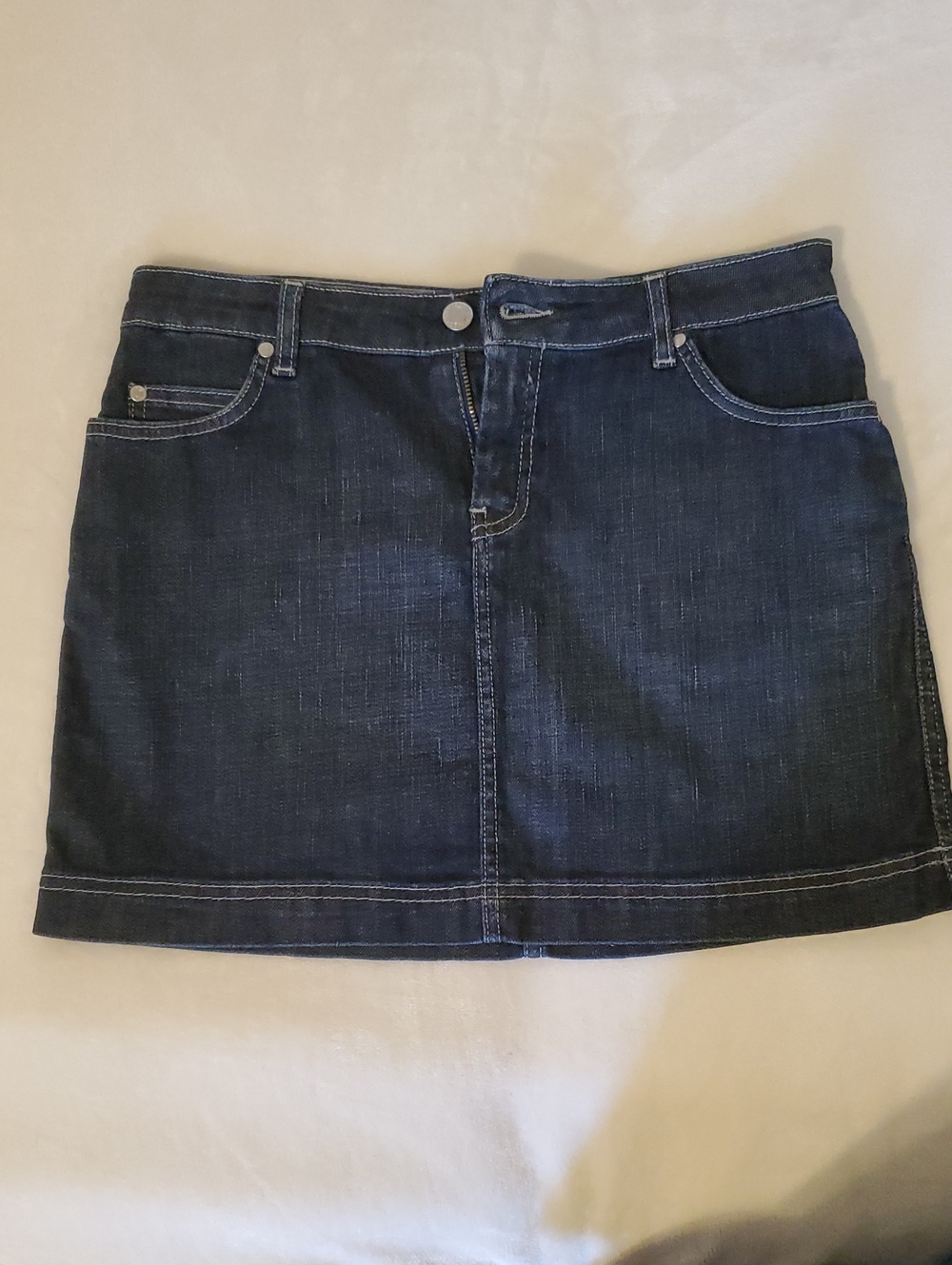 Lacoste Dark Blue Denim Mini Skirt Vintage Y2K